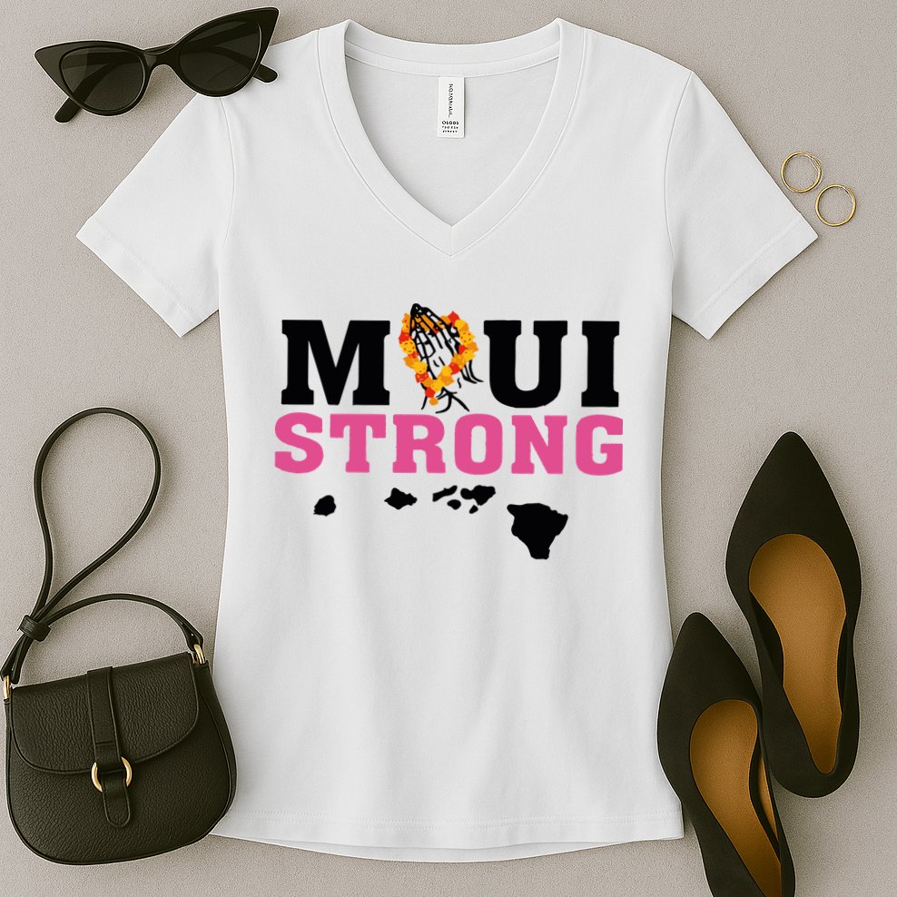 Maui Wildfire Relief All Profits Will Be Donated Women's V-Neck T-Shirt
