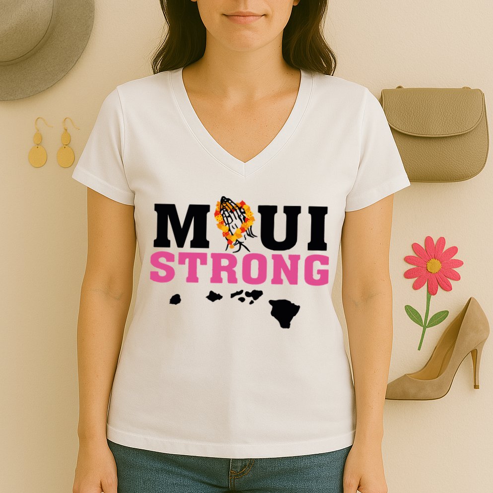 Maui Wildfire Relief All Profits Will Be Donated Women's V-Neck T-Shirt