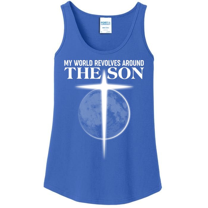 My World Revolves Around The Son Ladies Essential Tank