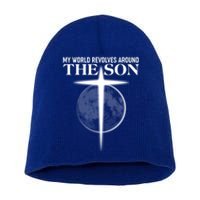 My World Revolves Around The Son Short Acrylic Beanie