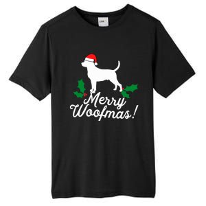 Merry Woofmas Rottweiler Christmas Dog Fun Gift Tall Fusion ChromaSoft Performance T-Shirt