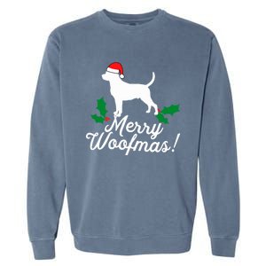 Merry Woofmas Rottweiler Christmas Dog Fun Gift Garment-Dyed Sweatshirt