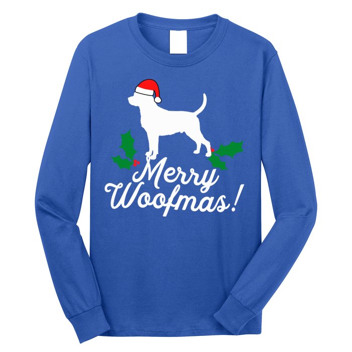 Merry Woofmas Rottweiler Christmas Dog Fun Gift Long Sleeve Shirt