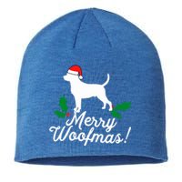 Merry Woofmas Rottweiler Christmas Dog Fun Gift Sustainable Beanie