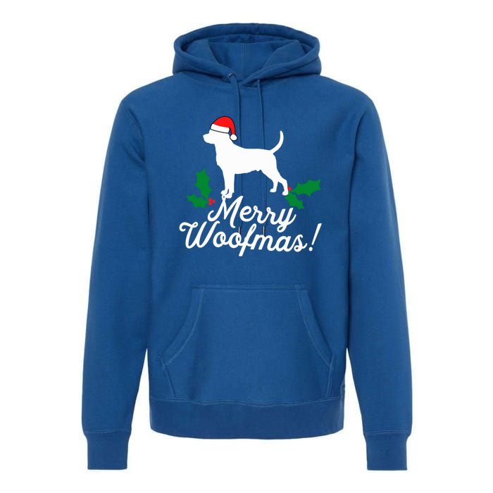 Merry Woofmas Rottweiler Christmas Dog Fun Gift Premium Hoodie