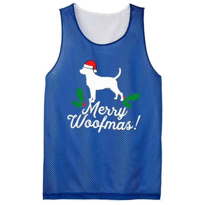 Merry Woofmas Rottweiler Christmas Dog Fun Gift Mesh Reversible Basketball Jersey Tank