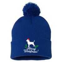 Merry Woofmas Rottweiler Christmas Dog Fun Gift Pom Pom 12in Knit Beanie