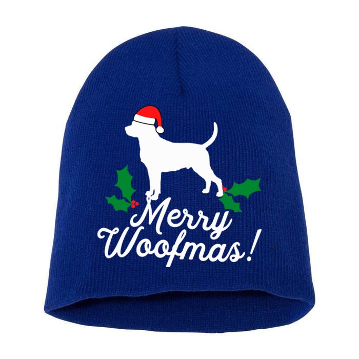 Merry Woofmas Rottweiler Christmas Dog Fun Gift Short Acrylic Beanie