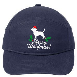 Merry Woofmas Rottweiler Christmas Dog Fun Gift 7-Panel Snapback Hat