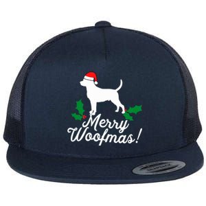 Merry Woofmas Rottweiler Christmas Dog Fun Gift Flat Bill Trucker Hat