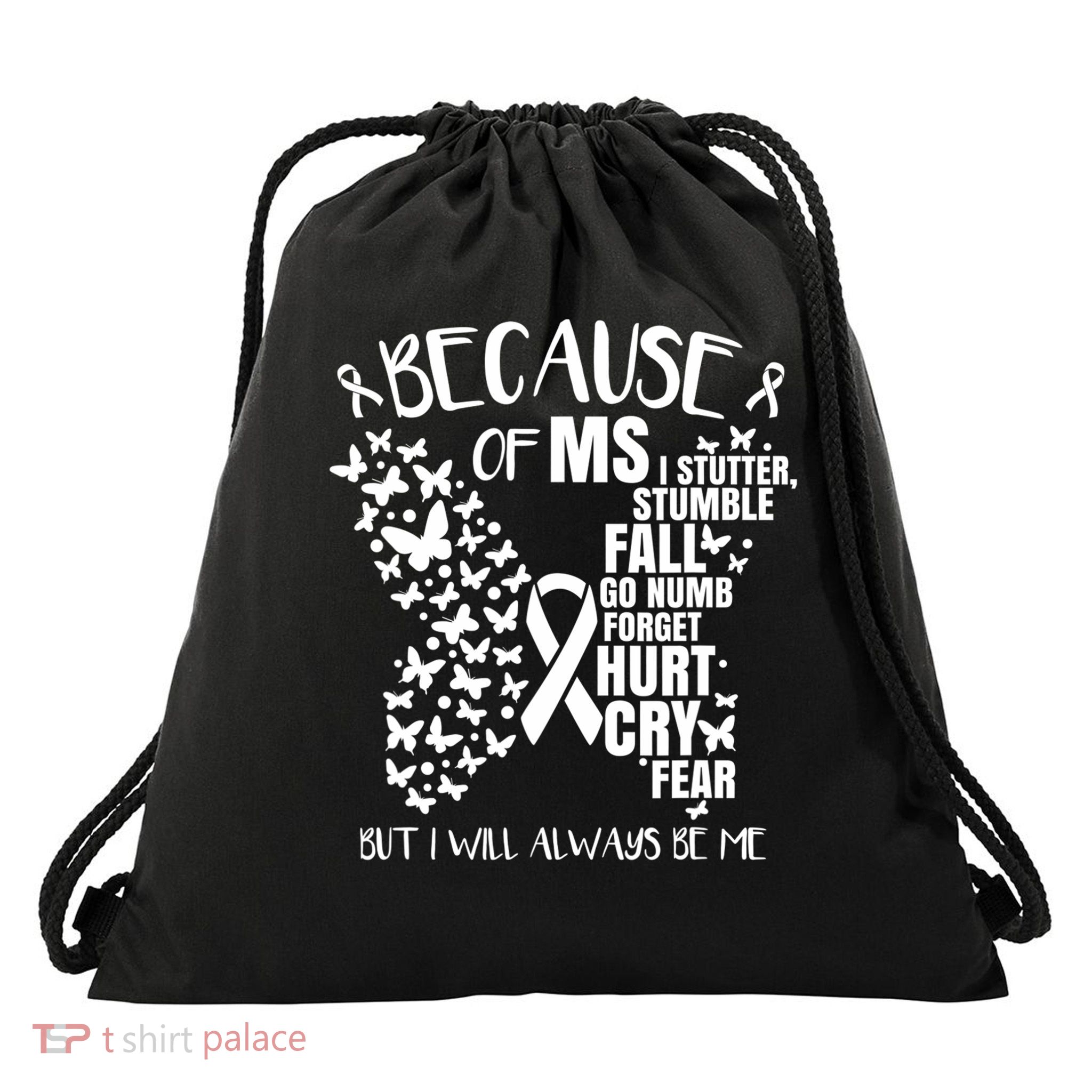 Ms Warrior 's Ms Awareness Orange Unisex And Kids Drawstring Bag
