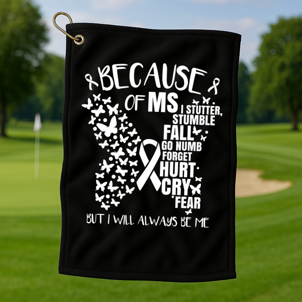 Ms Warrior 's Ms Awareness Orange Unisex And Kids Golf Towel