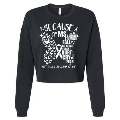 Ms Warrior 's Ms Awareness Orange Unisex And Kids Cropped Pullover Crew