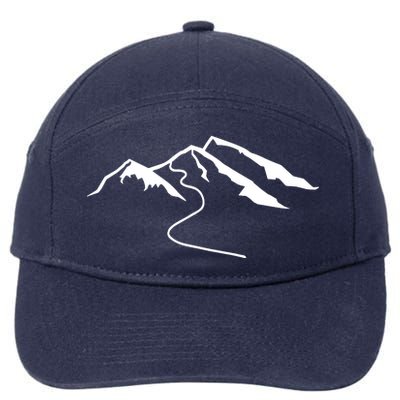 Mountains With Snow 7-Panel Snapback Hat