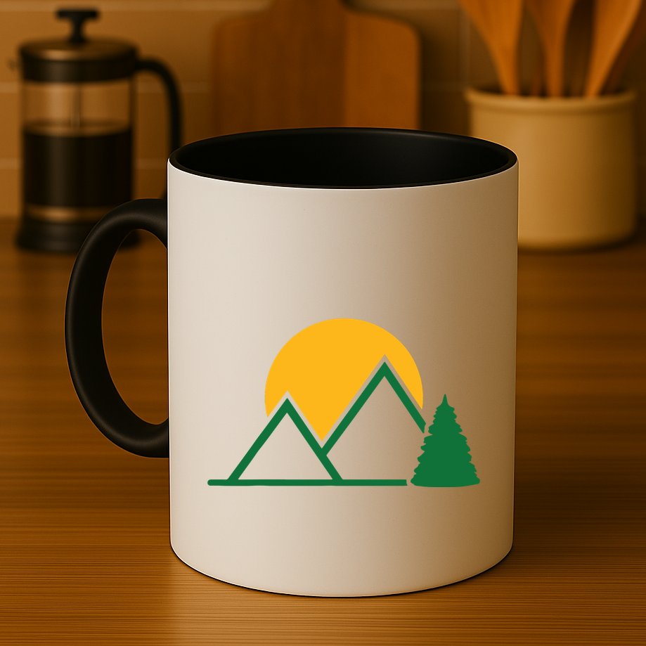 Mountains With Sun Mug