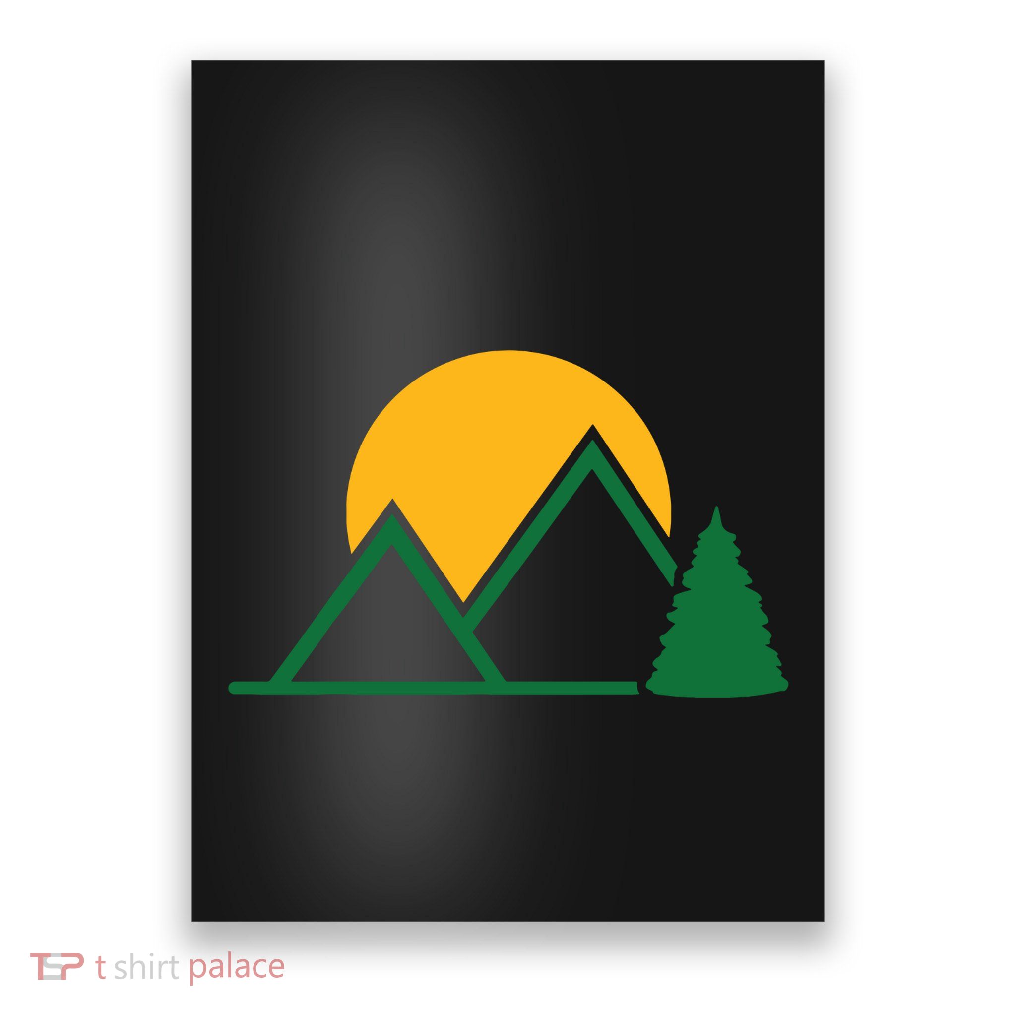Mountains With Sun Poster
