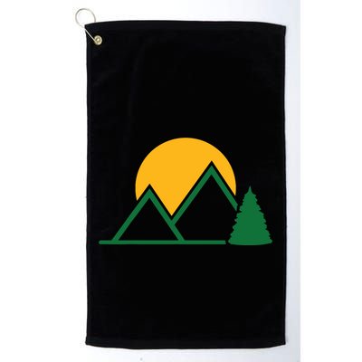 Mountains With Sun Golf Towel