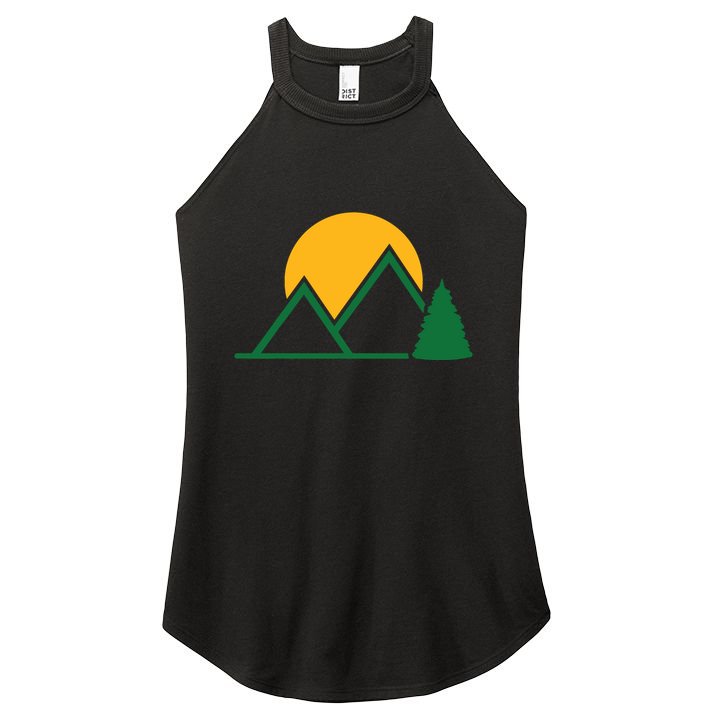 Mountains With Sun Women's Perfect Tri Rocker Tank