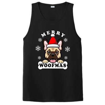 Merry Woofmas Santa French Bulldog Funny Christmas Dog Puns Gift PosiCharge Competitor Tank