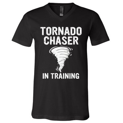 Meteorologist Weather Storm Tornado Chaser In Training V-Neck T-Shirt