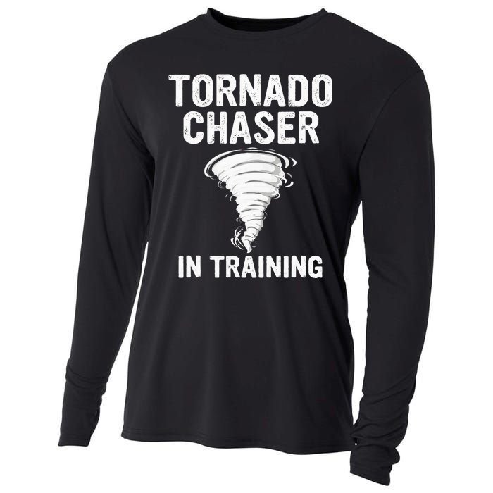 Meteorologist Weather Storm Tornado Chaser In Training Cooling Performance Long Sleeve Crew