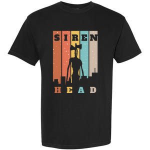 Monster With Sirens For Heads Over City Horror Garment-Dyed Heavyweight T-Shirt