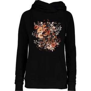 Mystical Wildflower Snake Womens Funnel Neck Pullover Hood