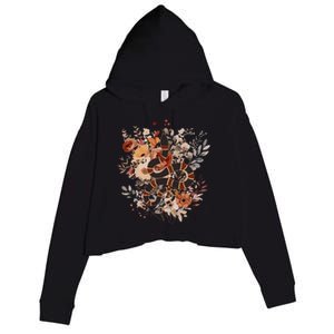 Mystical Wildflower Snake Crop Fleece Hoodie