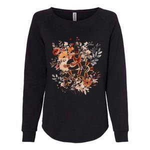 Mystical Wildflower Snake Womens California Wash Sweatshirt