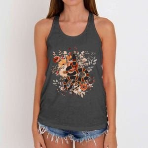 Mystical Wildflower Snake Women's Knotted Racerback Tank