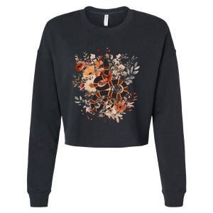 Mystical Wildflower Snake Cropped Pullover Crew