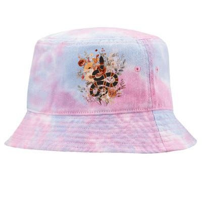 Mystical Wildflower Snake Tie-Dyed Bucket Hat