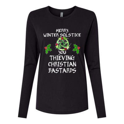 Merry Winter Solstice You Thieving Christian Bastards Womens Cotton Relaxed Long Sleeve T-Shirt