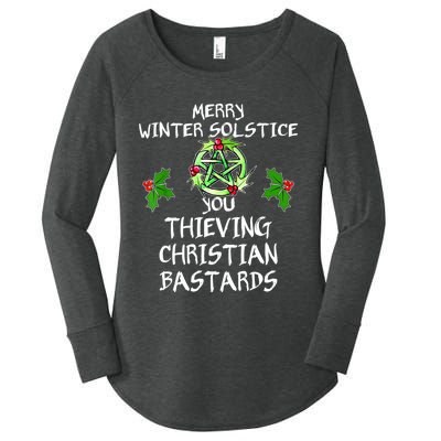 Merry Winter Solstice You Thieving Christian Bastards Women's Perfect Tri Tunic Long Sleeve Shirt