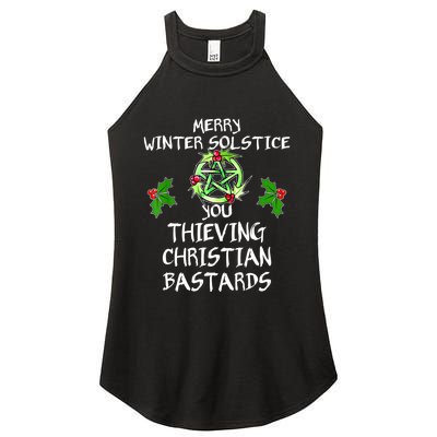 Merry Winter Solstice You Thieving Christian Bastards Women's Perfect Tri Rocker Tank