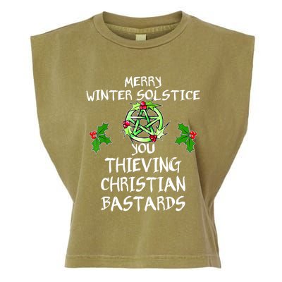 Merry Winter Solstice You Thieving Christian Bastards Garment-Dyed Women's Muscle Tee