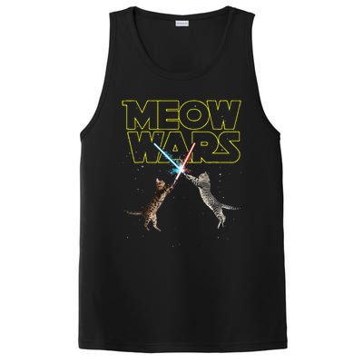 Meow Wars Space Cat Laser Cat Funny Cat Lover PosiCharge Competitor Tank