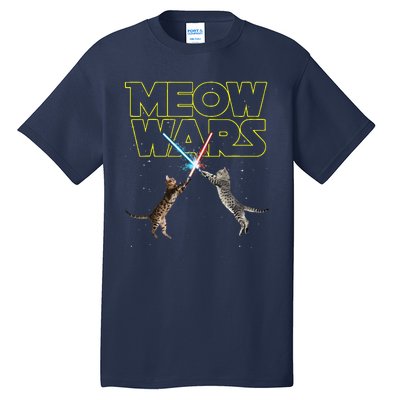 Meow Wars Space Cat Laser Cat Funny Cat Lover Tall T-Shirt