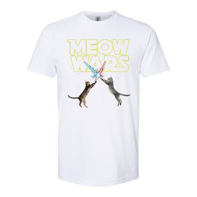 Meow Wars Space Cat Laser Cat Funny Cat Lover Softstyle CVC T-Shirt