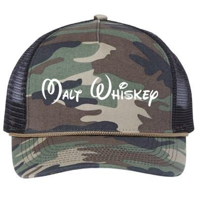 Malt Whiskey Shirts Funny Gift Idea Pun Logo Parody Retro Rope Trucker Hat Cap