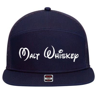 Malt Whiskey Shirts Funny Gift Idea Pun Logo Parody 7 Panel Mesh Trucker Snapback Hat