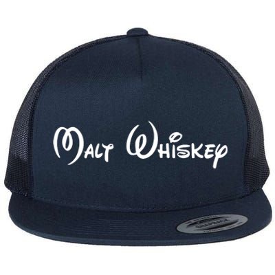 Malt Whiskey Shirts Funny Gift Idea Pun Logo Parody Flat Bill Trucker Hat