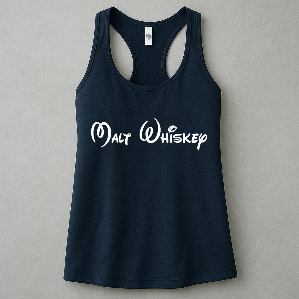Malt Whiskey Shirts Funny Gift Idea Pun Logo Parody Womens Tank Top