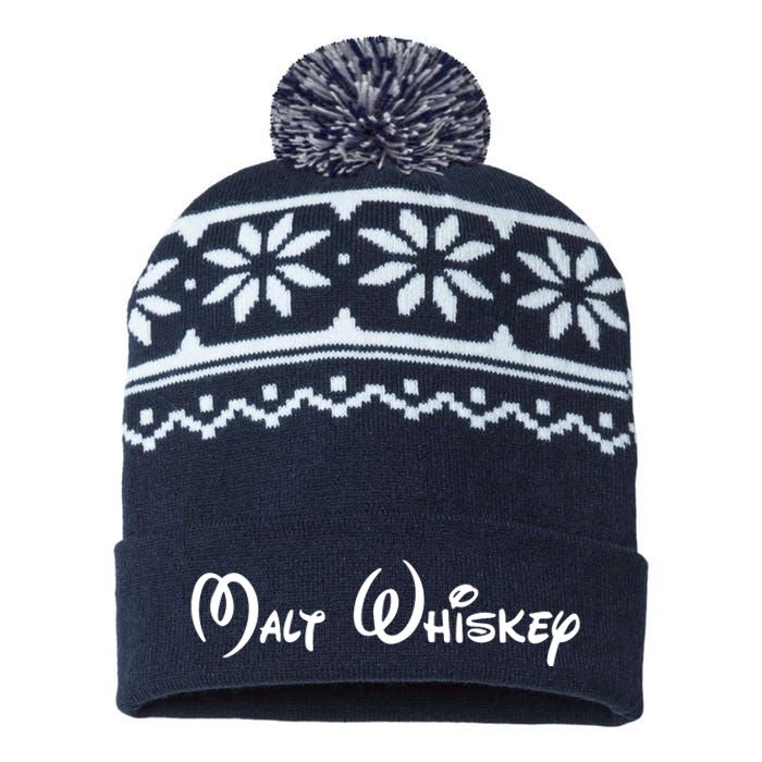 Malt Whiskey Shirts Funny Gift Idea Pun Logo Parody USA-Made Snowflake Beanie