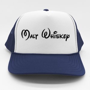 Malt Whiskey Shirts Funny Gift Idea Pun Logo Parody Trucker Hat