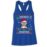 Merry Woofmas Shih Tzu Dog Funny Ugly Christmas Sweater Gift Women's Racerback Tank