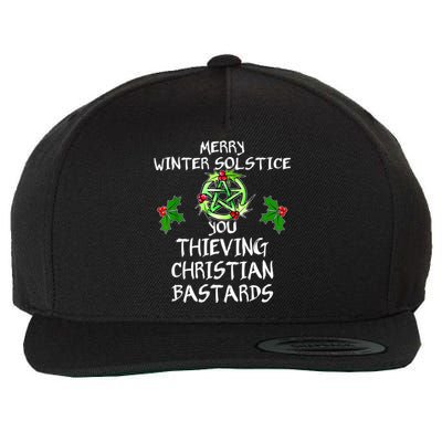 Merry Winter Solstice You Thieving Christian Bastards Wool Snapback Cap