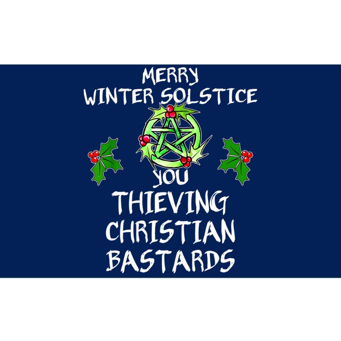 Merry Winter Solstice You Thieving Christian Bastards Bumper Sticker