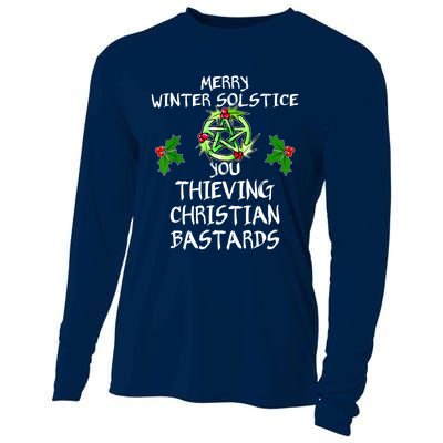 Merry Winter Solstice You Thieving Christian Bastards Cooling Performance Long Sleeve Crew