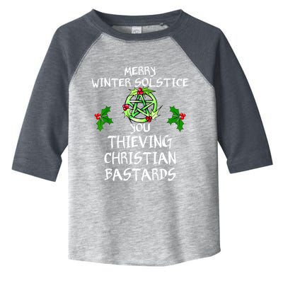 Merry Winter Solstice You Thieving Christian Bastards Toddler Fine Jersey T-Shirt